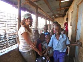 Kay and children