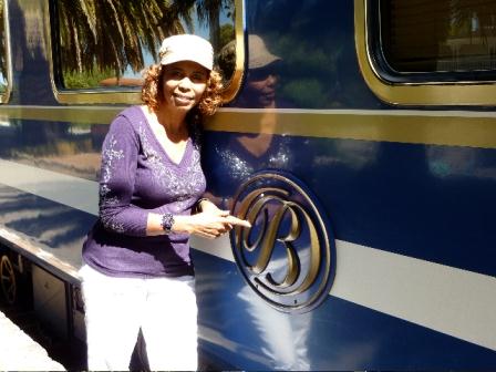 Kay at the Blue Train visit South Africa